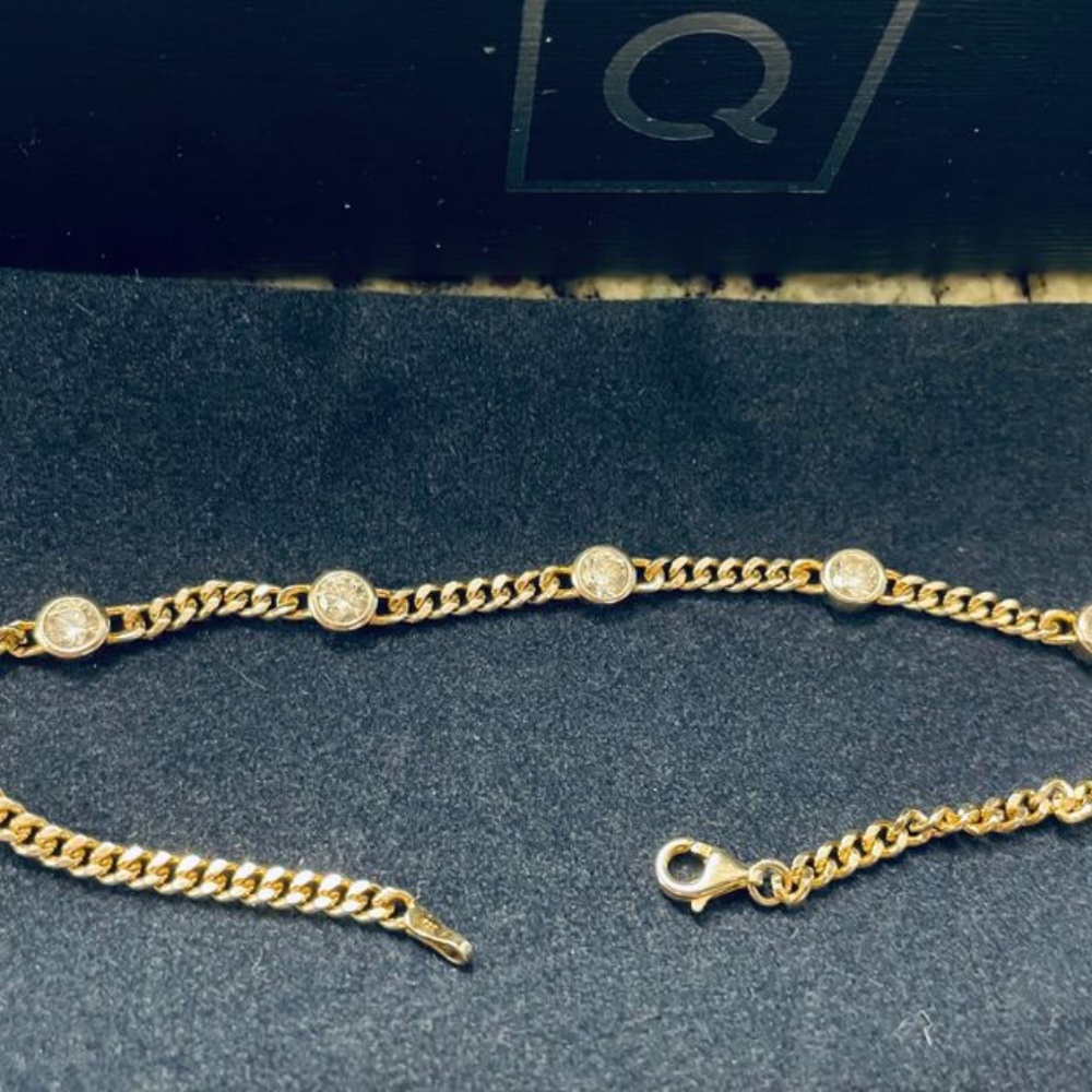 Diamonique Curb Link Bracelet